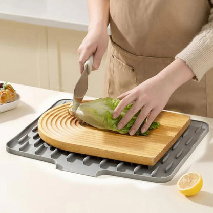 Silicool Silicone Drying Mat Water Draining Heat Resistant Kitchen Mat