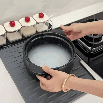 Silicool Silicone Drying Mat Water Draining Heat Resistant Kitchen Mat