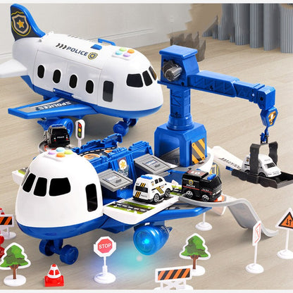 SkyExplorer Plane Playset – 20 Piece Kids Toy with Construction Vehicles