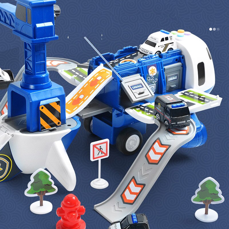 SkyExplorer Plane Playset – 20 Piece Kids Toy with Construction Vehicles