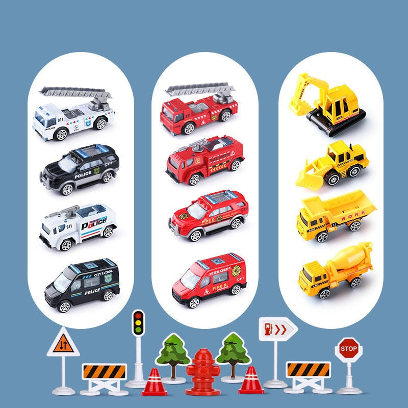 SkyExplorer Plane Playset – 20 Piece Kids Toy with Construction Vehicles