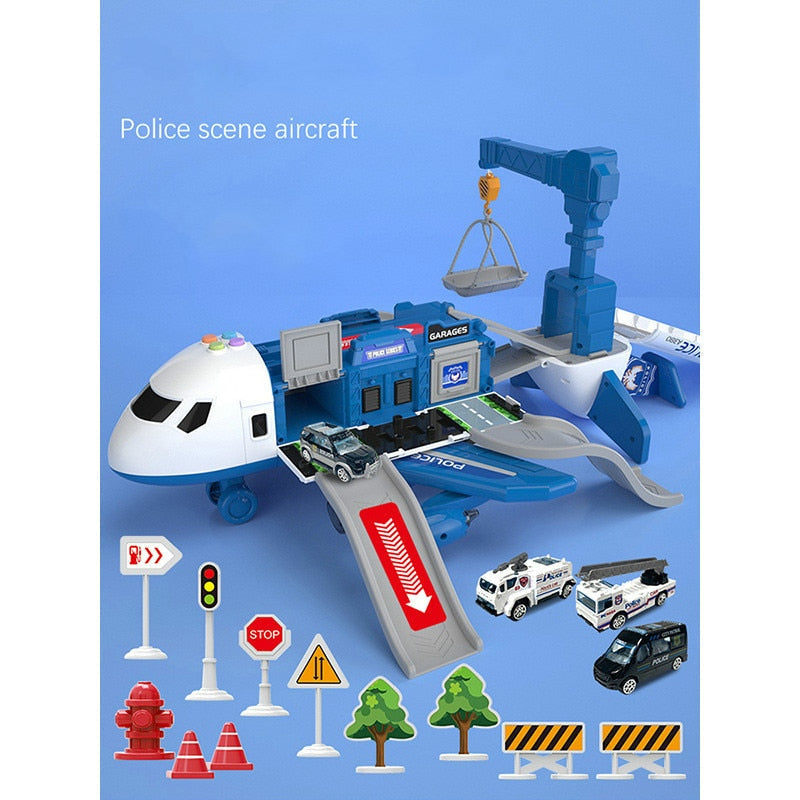 SkyExplorer Plane Playset – 20 Piece Kids Toy with Construction Vehicles