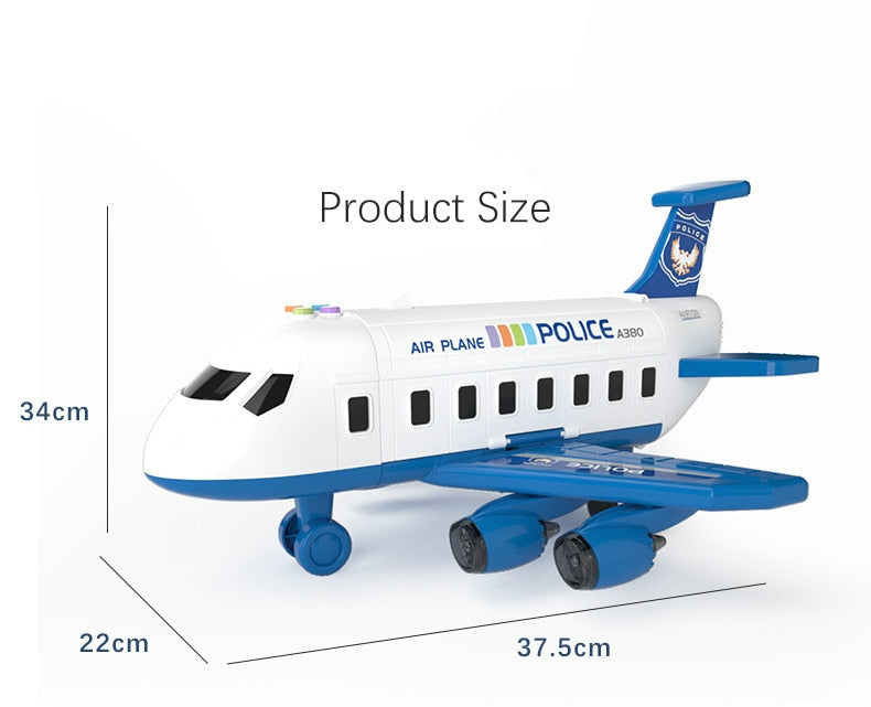 SkyExplorer Plane Playset – 20 Piece Kids Toy with Construction Vehicles