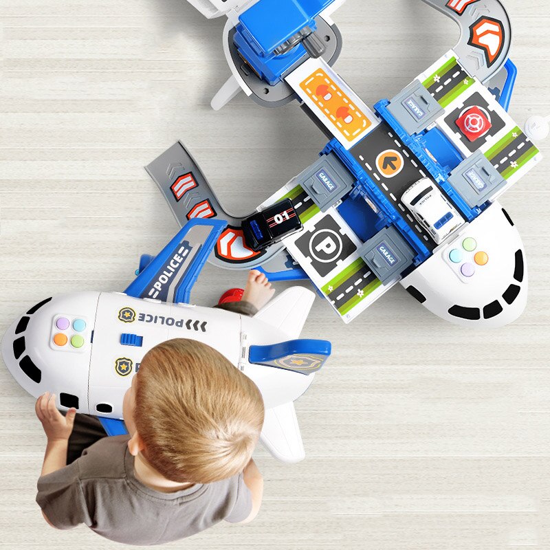 SkyExplorer Plane Playset – 20 Piece Kids Toy with Construction Vehicles