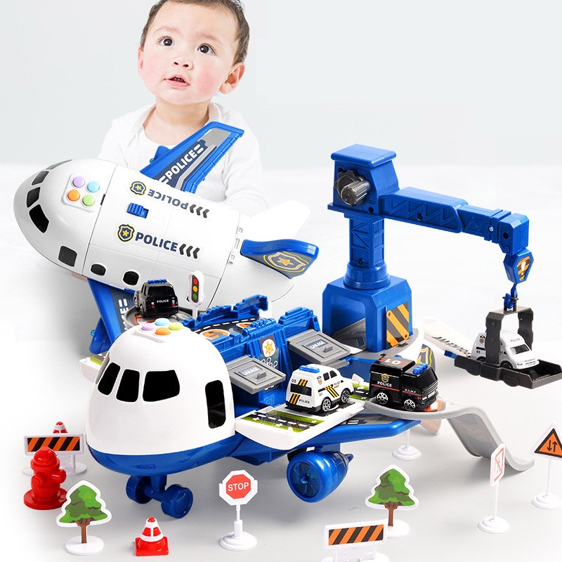 SkyExplorer Plane Playset – 20 Piece Kids Toy with Construction Vehicles