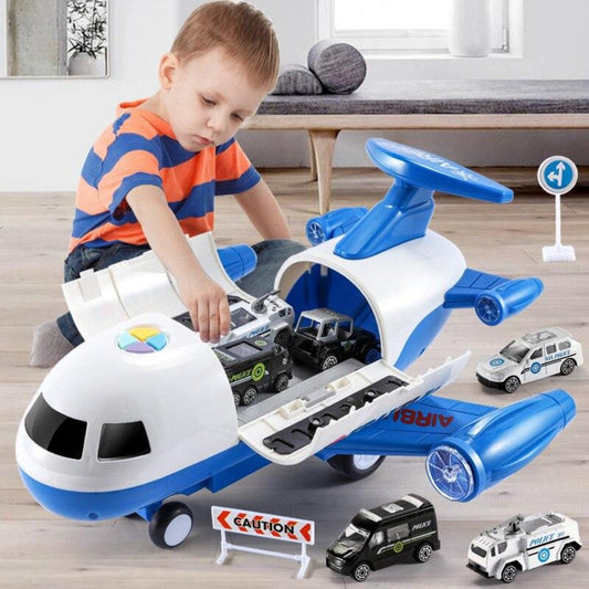 SkyExplorer Plane Playset – 20 Piece Kids Toy with Construction Vehicles