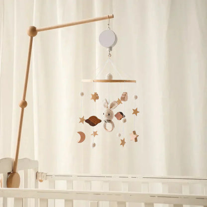 SkyWhirl Wooden Baby Mobile for Calm Nursery Decor