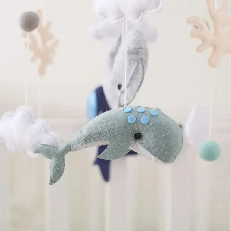 SkyWhirl Wooden Baby Mobile for Calm Nursery Decor