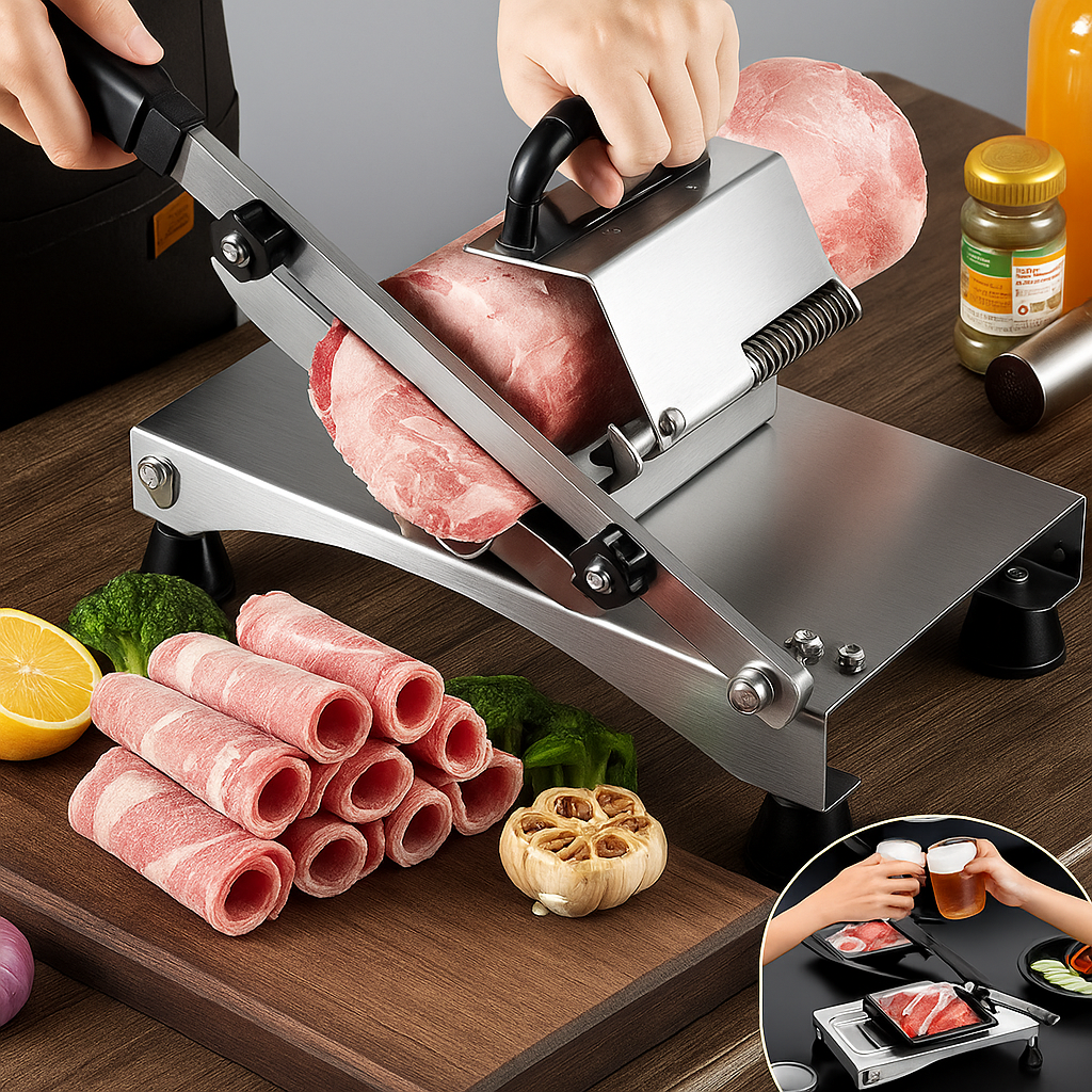 SlicePro Stainless Steel Food Slicer Adjustable Precision Cutter