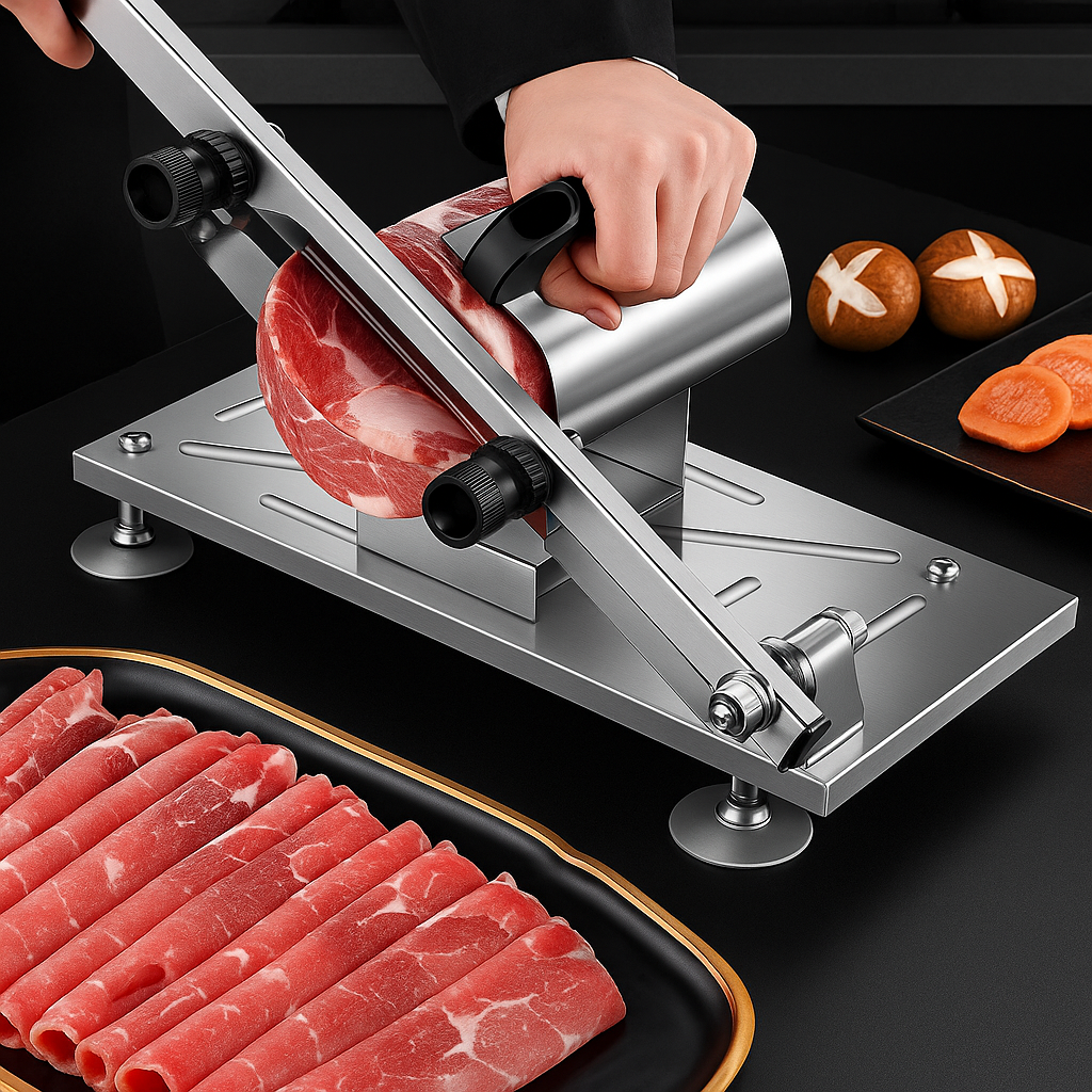 SlicePro Stainless Steel Food Slicer Adjustable Precision Cutter