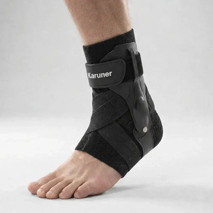 Slim Adjustable Ankle Support Brace with Side Stabilizers