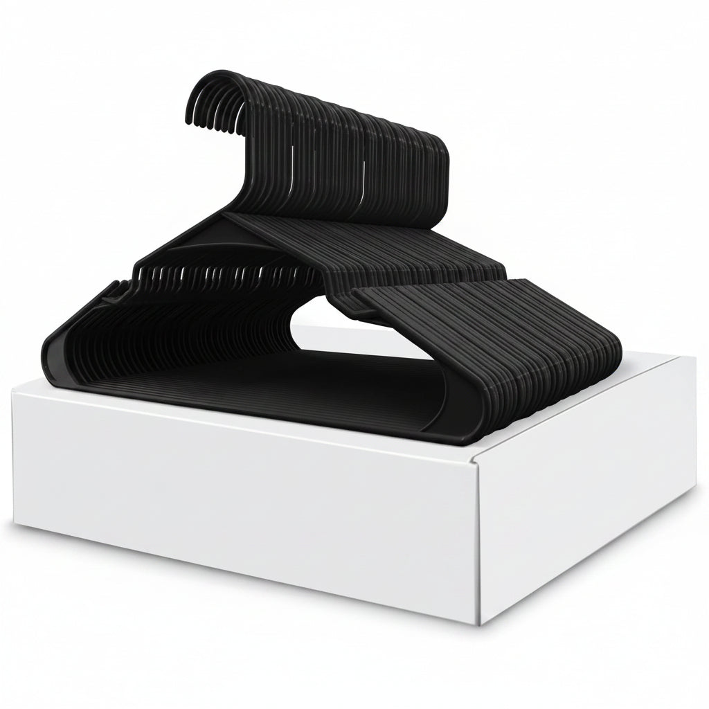 Slim Plastic Clothes Hangers for Closet Organization