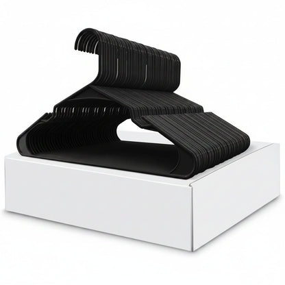 Slim Plastic Clothes Hangers for Closet Organization