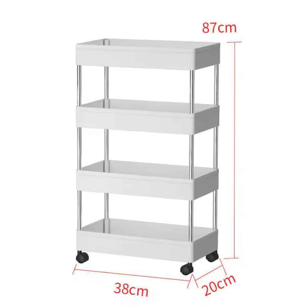 Slim Rolling Storage Cart with Four Wheels