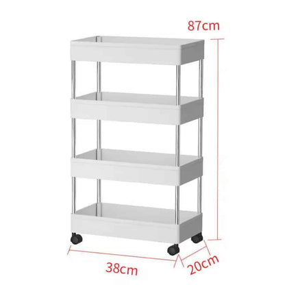 Slim Rolling Storage Cart with Four Wheels