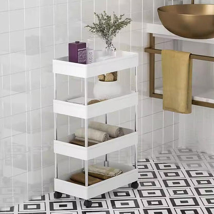 Slim Rolling Storage Cart with Four Wheels