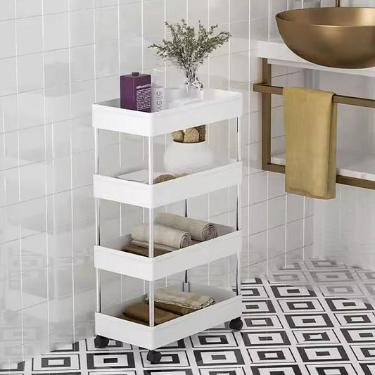 Slim Rolling Storage Cart with Four Wheels