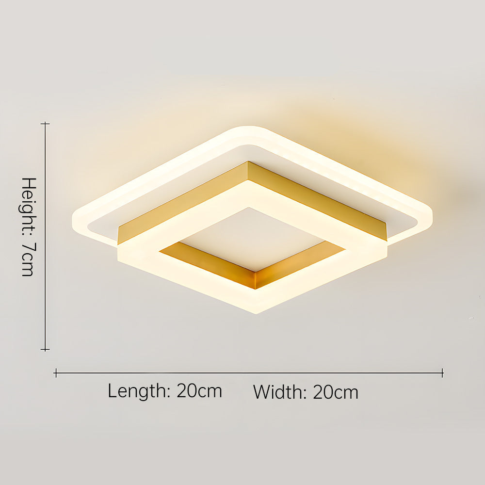 Slim Square LED Ceiling Light Minimalist Flush Mount
