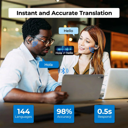 Smart AI Translation Earbuds – Real Time Language Translator & Wireless Audio