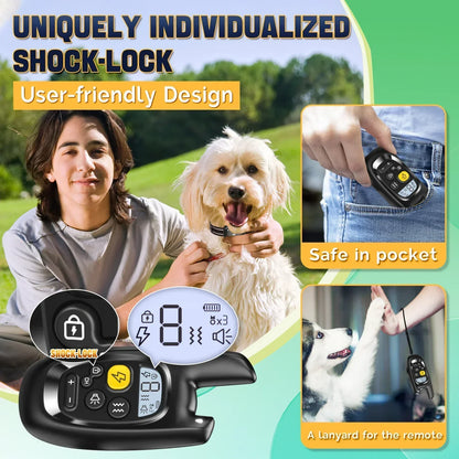 Smart Dog Training Collar with Remote and Safety Lock