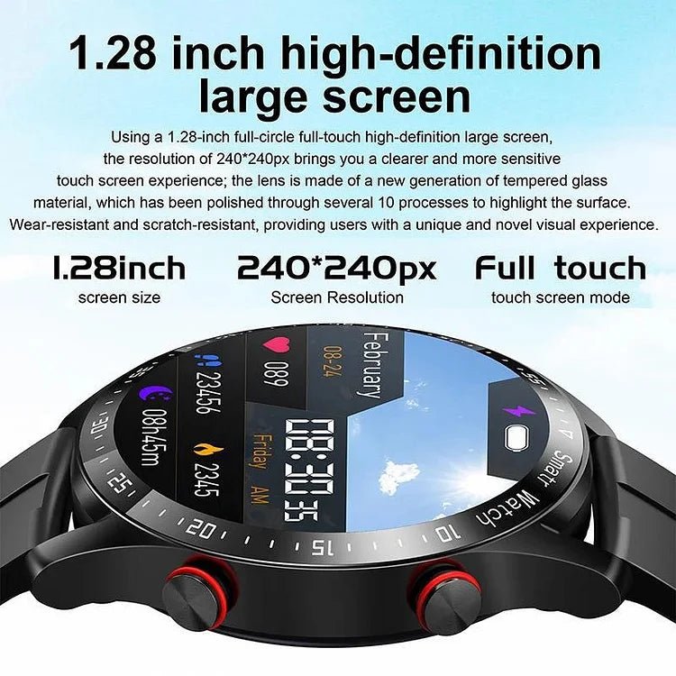 Smart Fitness Watch with Heart Rate Blood Pressure and Activity Tracking