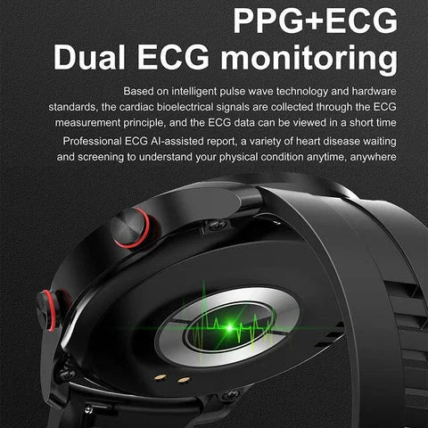 Smart Fitness Watch with Heart Rate Blood Pressure and Activity Tracking