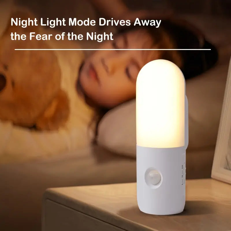 Smart Motion Sensor Night Light 3 in 1 Rechargeable Wall Light and Torch