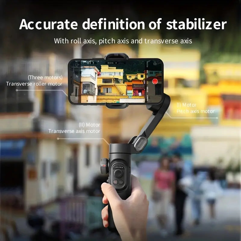 SmartPro Smartphone Gimbal Stabiliser Foldable 3 Axis Handheld