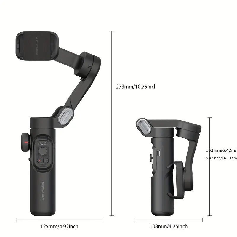 SmartPro Smartphone Gimbal Stabiliser Foldable 3 Axis Handheld