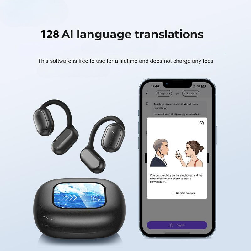 SmartSpeak AI Translator Earbuds Real Time Translation Bluetooth Wireless