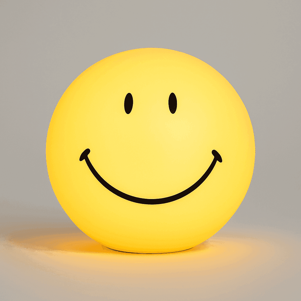 SmileyGlow Dimmable LED Night Lamp with Warm Ambient Light