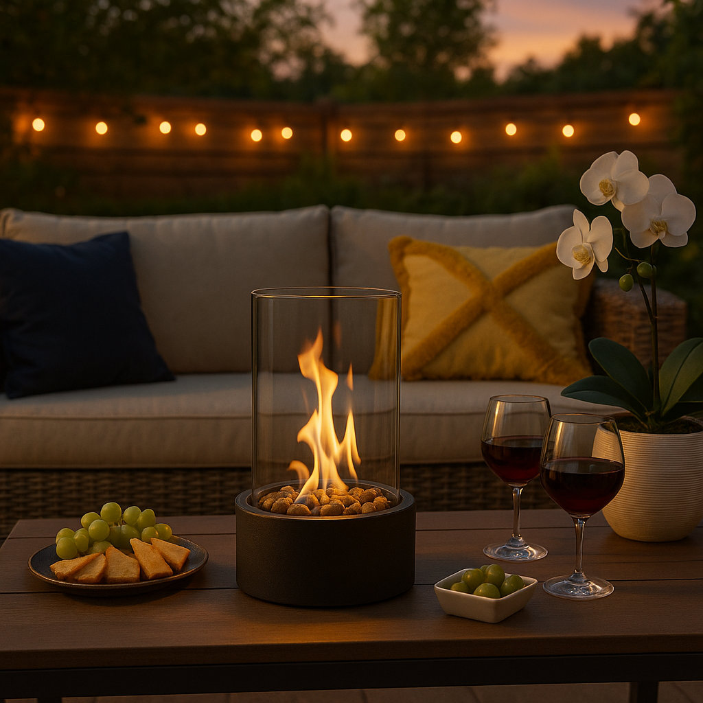 Smoke Free Bioethanol Tabletop Fireplace with Modern Design