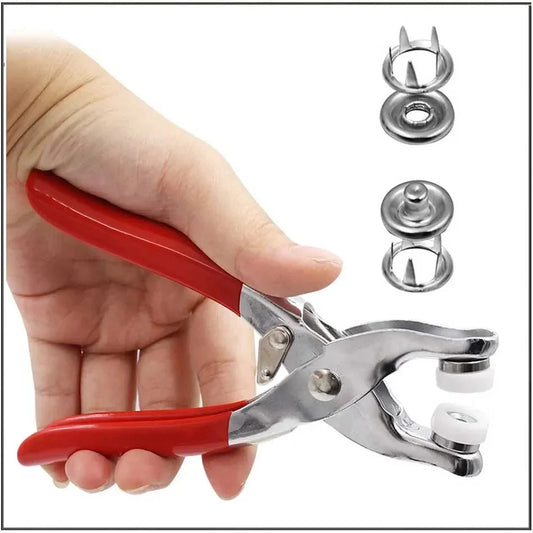 Snap Button Pliers with Snap Buttons for Fabric Repair, Clothing and DIY Projects