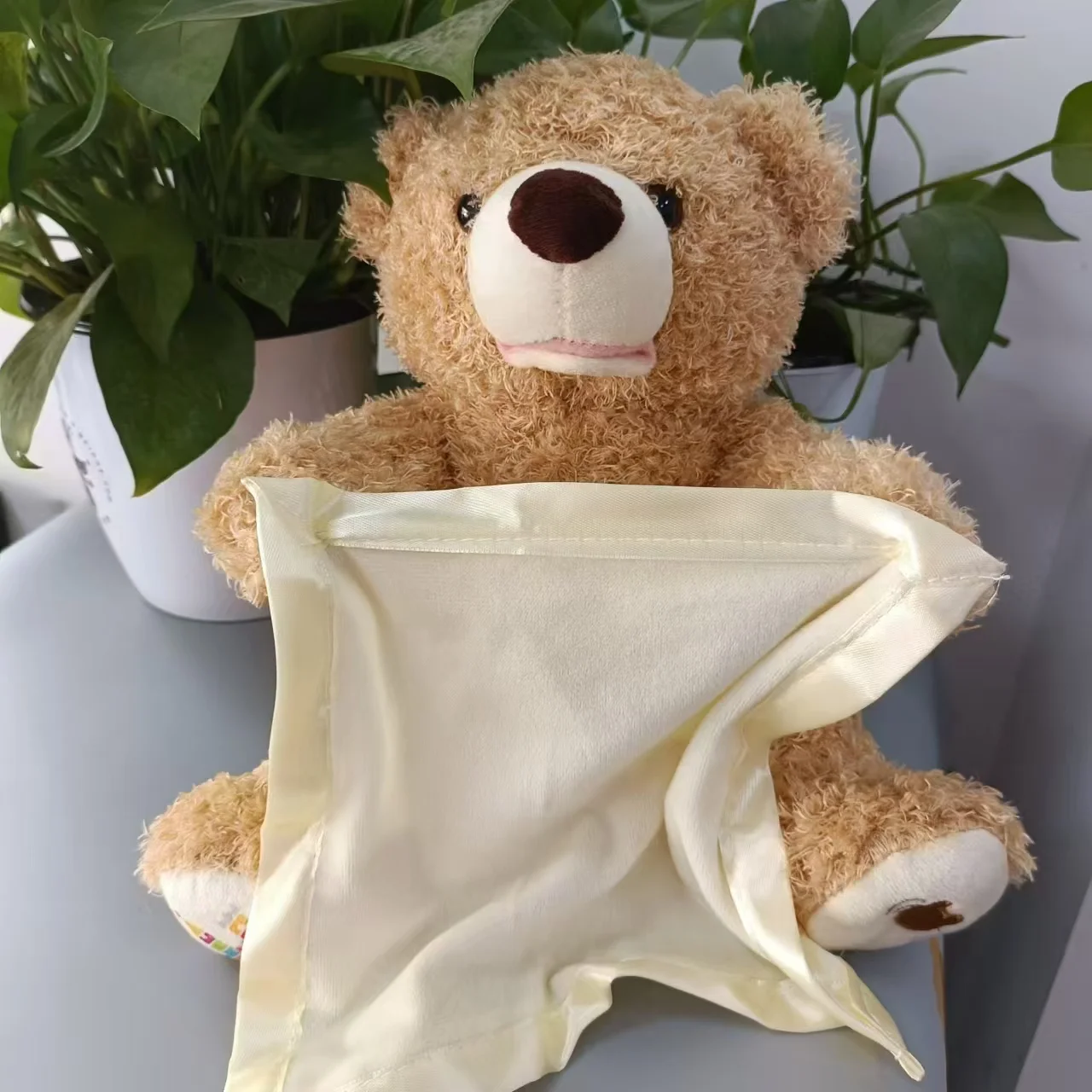SnuggleBuddy Peek a Boo Bear Interactive Talking Plush Toy for Babies and Toddlers