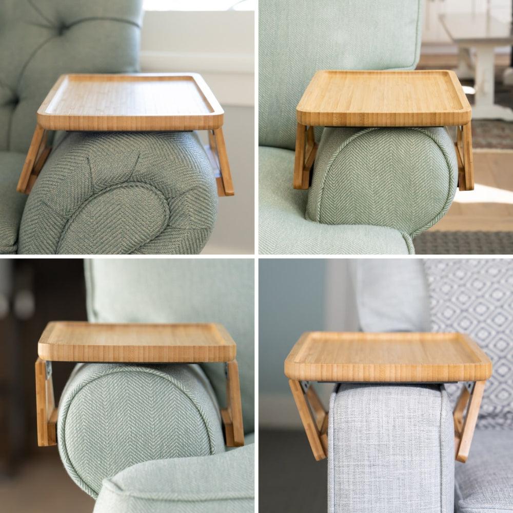 SofaMate Adjustable Sofa Arm Tray Table for Drinks and Essentials