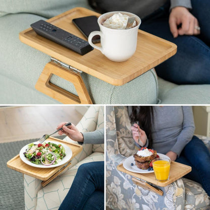 SofaMate Adjustable Sofa Arm Tray Table for Drinks and Essentials
