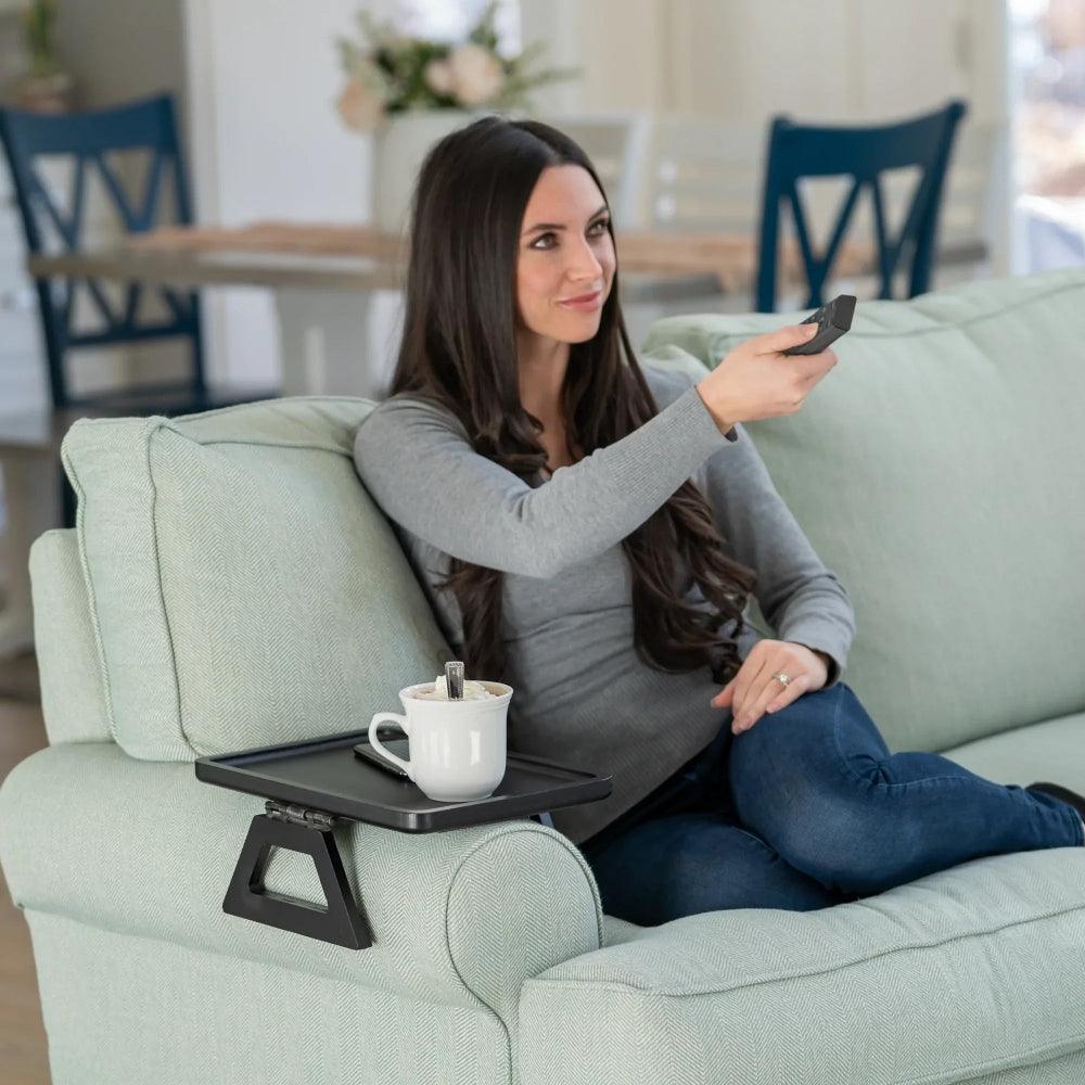 SofaMate Adjustable Sofa Arm Tray Table for Drinks and Essentials