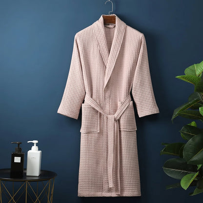Weicher saugfähiger Unisex-Bademantel bequemer Morgenmantel