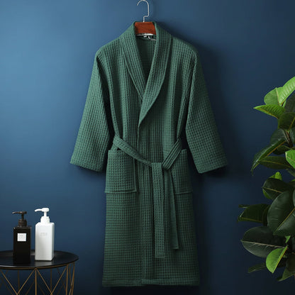 Weicher saugfähiger Unisex-Bademantel bequemer Morgenmantel
