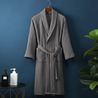 Weicher saugfähiger Unisex-Bademantel bequemer Morgenmantel