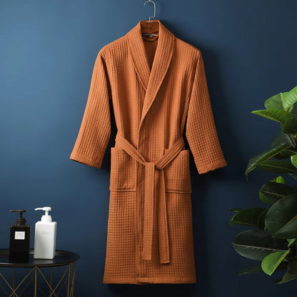 Weicher saugfähiger Unisex-Bademantel bequemer Morgenmantel