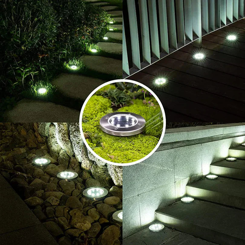 Solar Ground Lights Outdoor LED Pathway Lighting