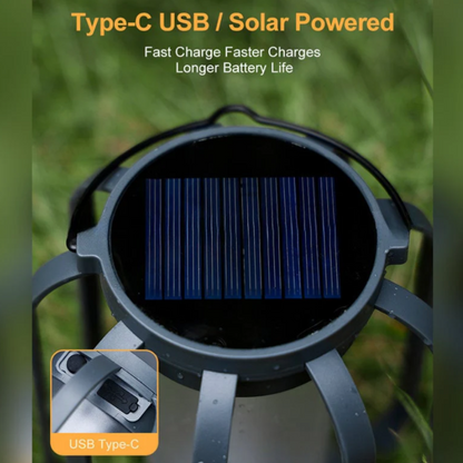 Solar Hanging Lantern with Flickering Flame Effect
