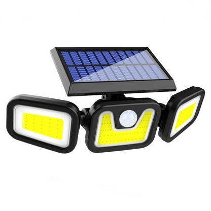 Solar LED Floodlight with Motion Sensor 3 Head Outdoor Light