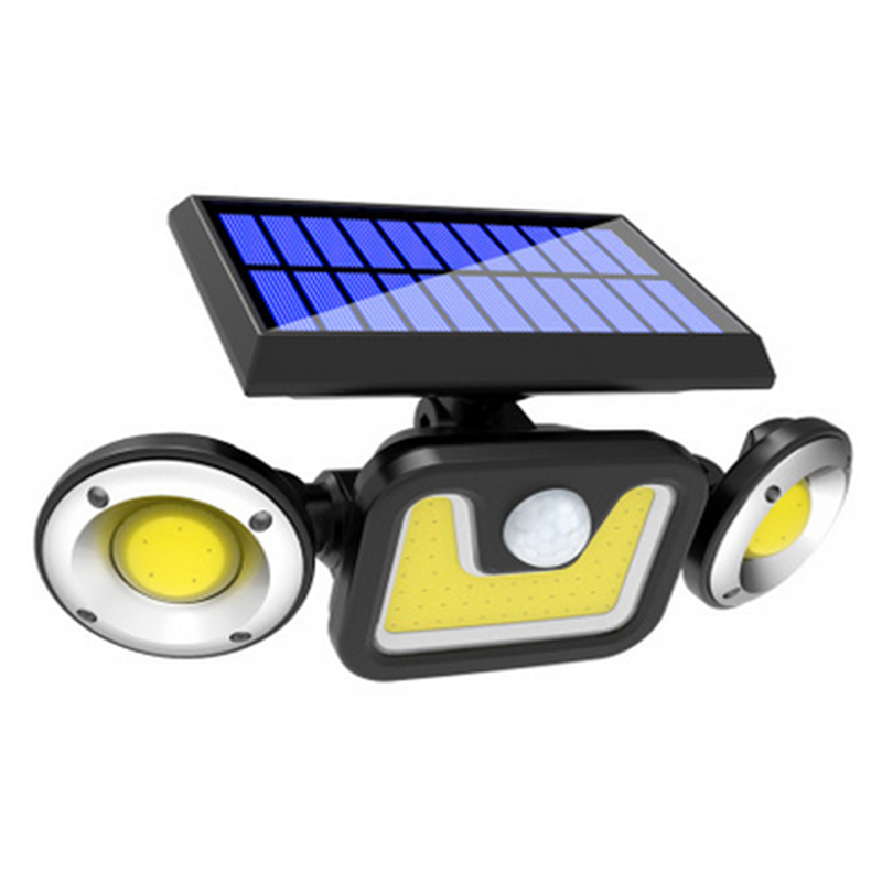 Solar LED Floodlight with Motion Sensor 3 Head Outdoor Light