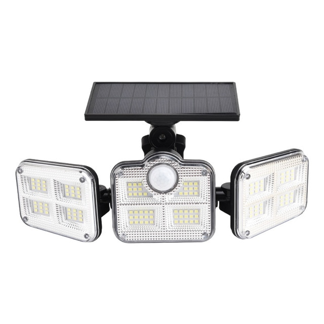 Solar LED Floodlight with Motion Sensor 3 Head Outdoor Light