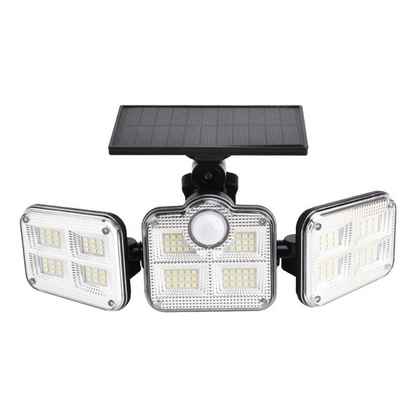 Solar LED Floodlight with Motion Sensor 3 Head Outdoor Light