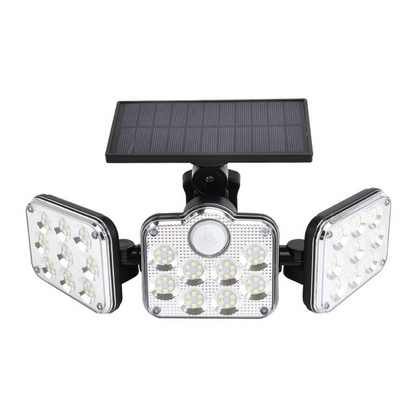 Solar LED Floodlight with Motion Sensor 3 Head Outdoor Light