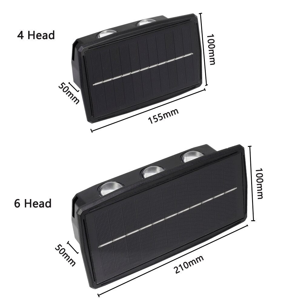 Solar LED Outdoor Wall Light Waterproof Energy Saving Garden Lamp