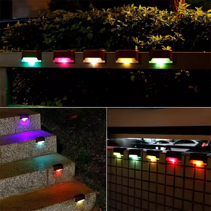 Solar Outdoor Wall Lights Waterproof LED Step Lamps